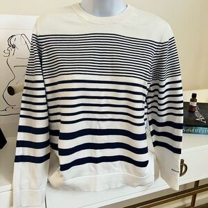 GANT Navy and White Striped Sweater